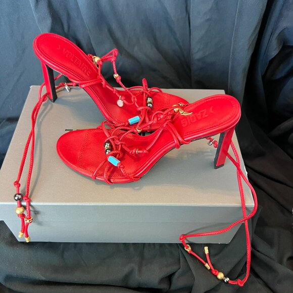 NWT ZADIG & VOLTAIRE ALANA SANDALS IN POWER SZ 36 - Picture 7 of 11